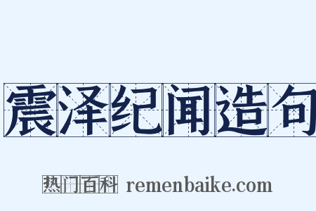 震泽纪闻造句是什么意思的图片